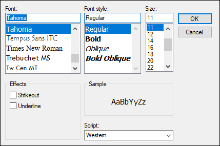 Fontdialog