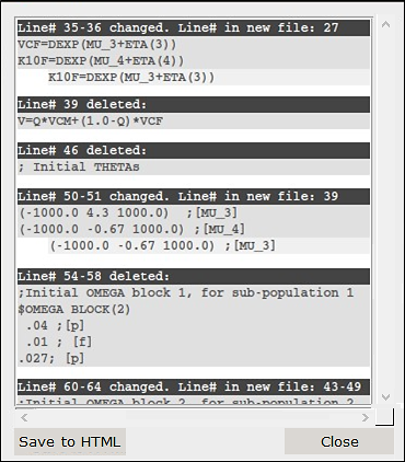 CodeDifferenceBetweenModels