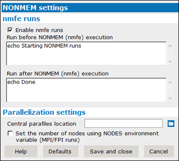 nmfeRunSettings